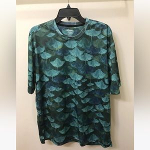 Reel Legends T-shirt Men's XXL Dri-fit Green All-over Print Stingray Manta